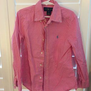 Boy's Gingham Button Down Dress Shirt